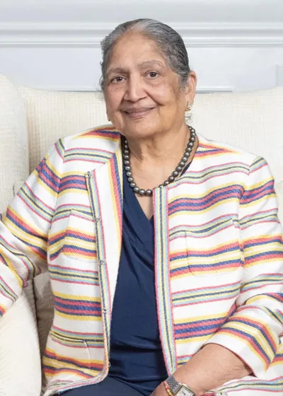 Portrait of Sara Bahethi, a founder of the Bahethi Family Foundation